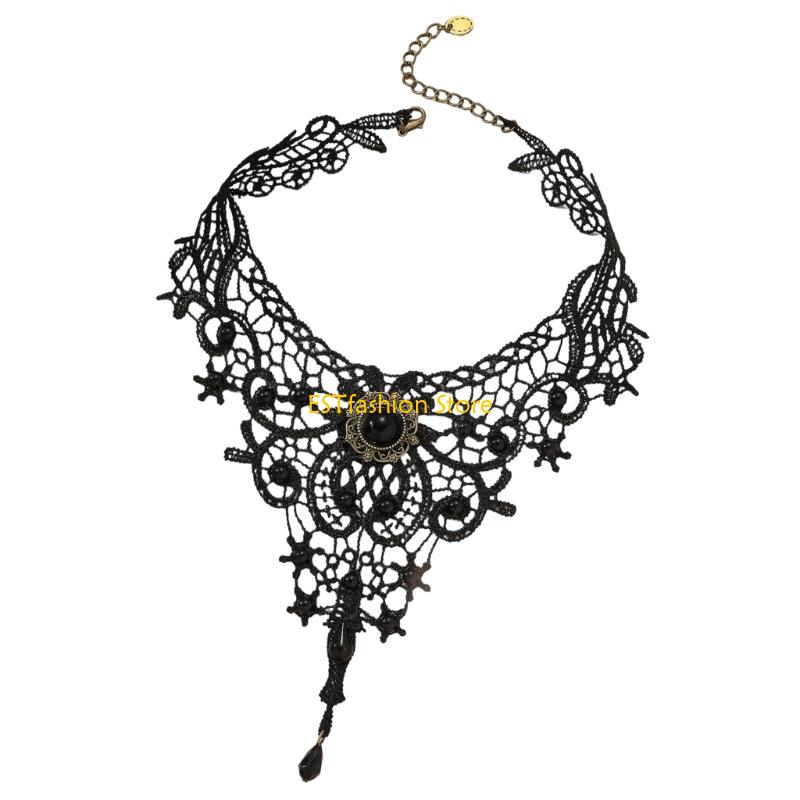 Crystal Choker Necklace - Y5gc gargantilha renda gótica gargantilha pescoço
