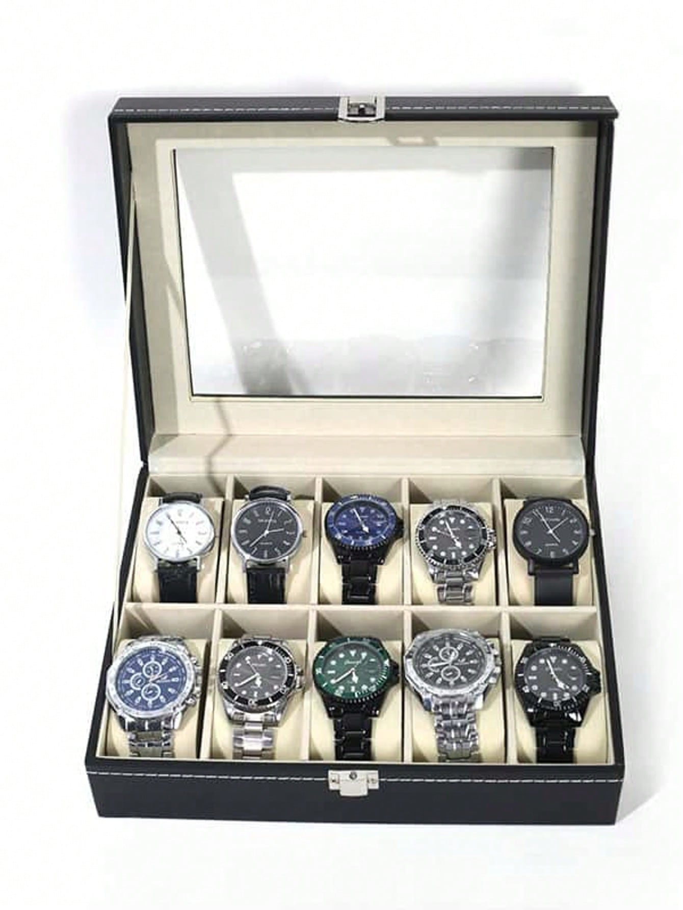 Jewelry Watches For Men - Caixa de Relógio de Couro com