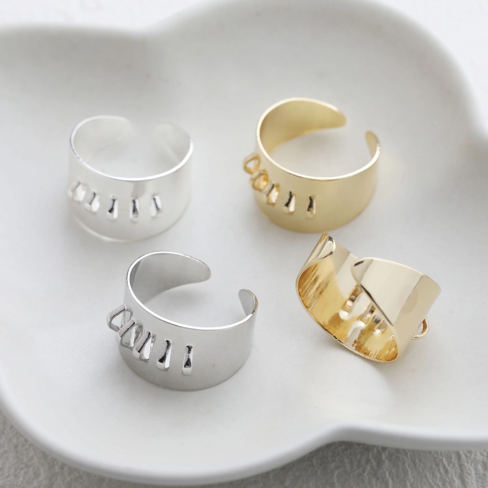 Gold Plated Ring - Configurações de anel de latão com