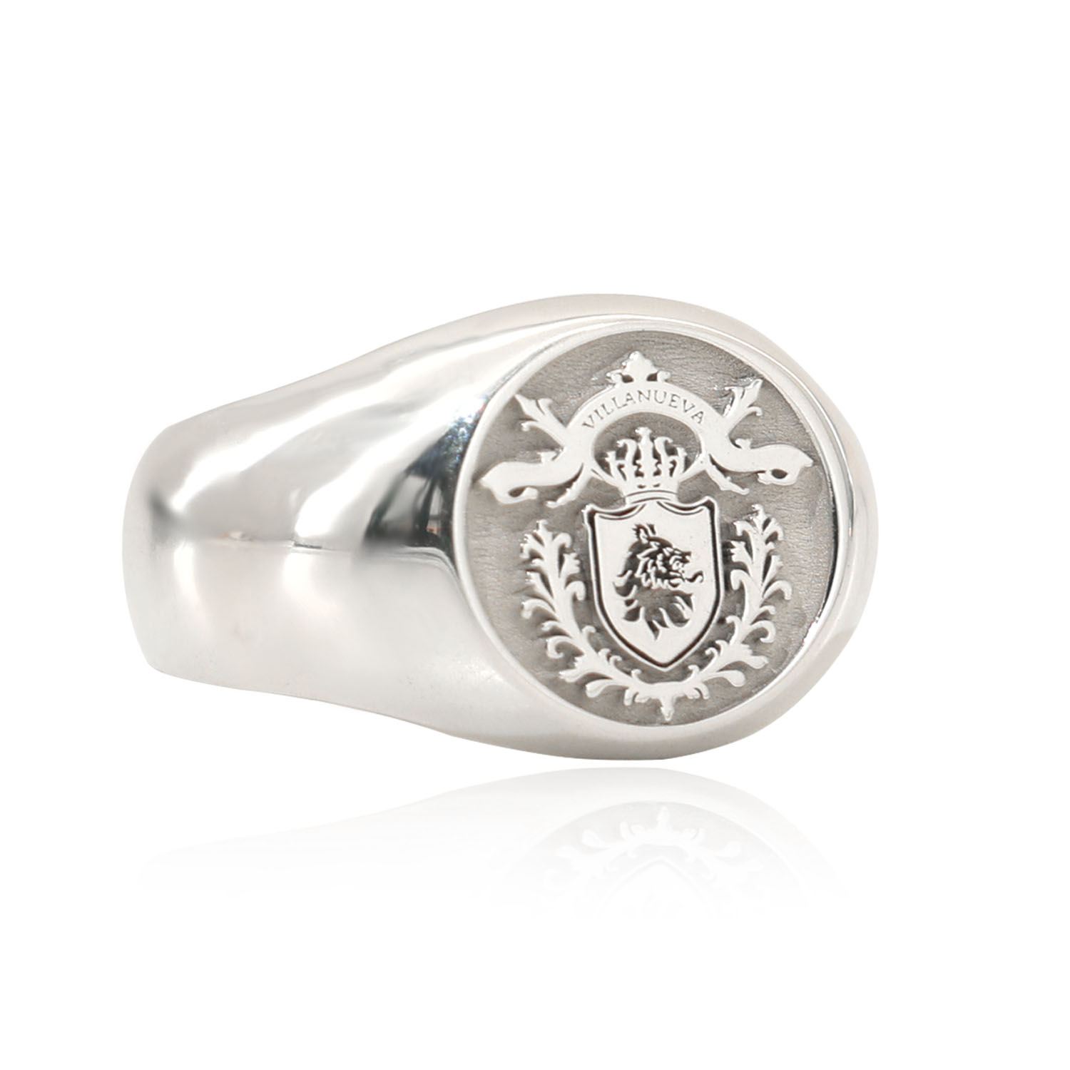 Mens Signet Ring - Anel Masculino Redondo de 17mm em