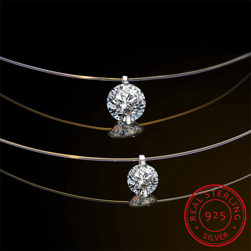 Colar de Pingente de Moissanit - Crystal Choker Necklace avaliação e preço