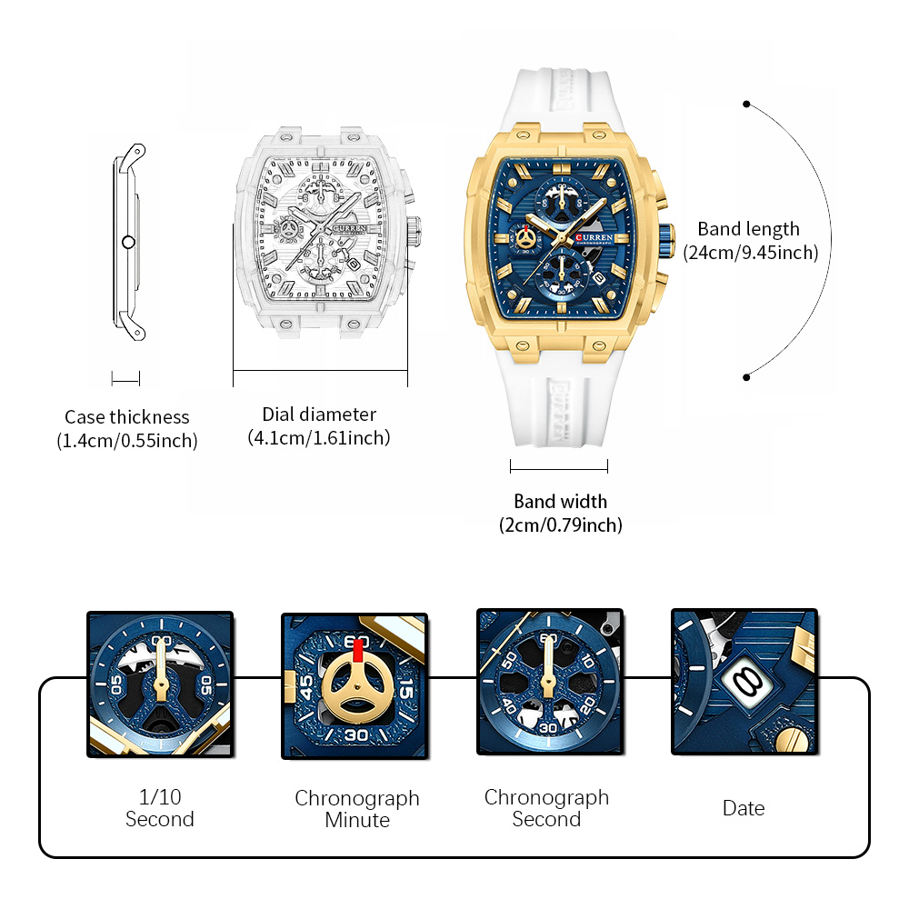 Relógio de Luxo Vintage CURREN - Jewelry For Watches avaliação e preço