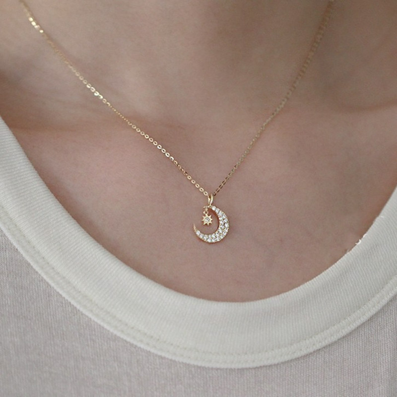 Requintado lua estrela em form - Crystal Choker Necklace avaliação e preço