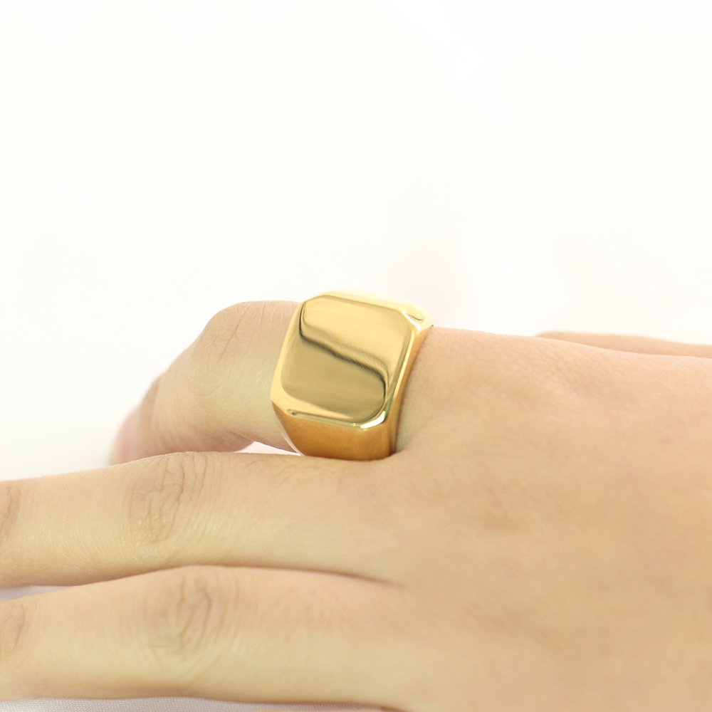 Livre Gravar Nova Prata/Ouro/P - Mens Signet Ring avaliação e preço