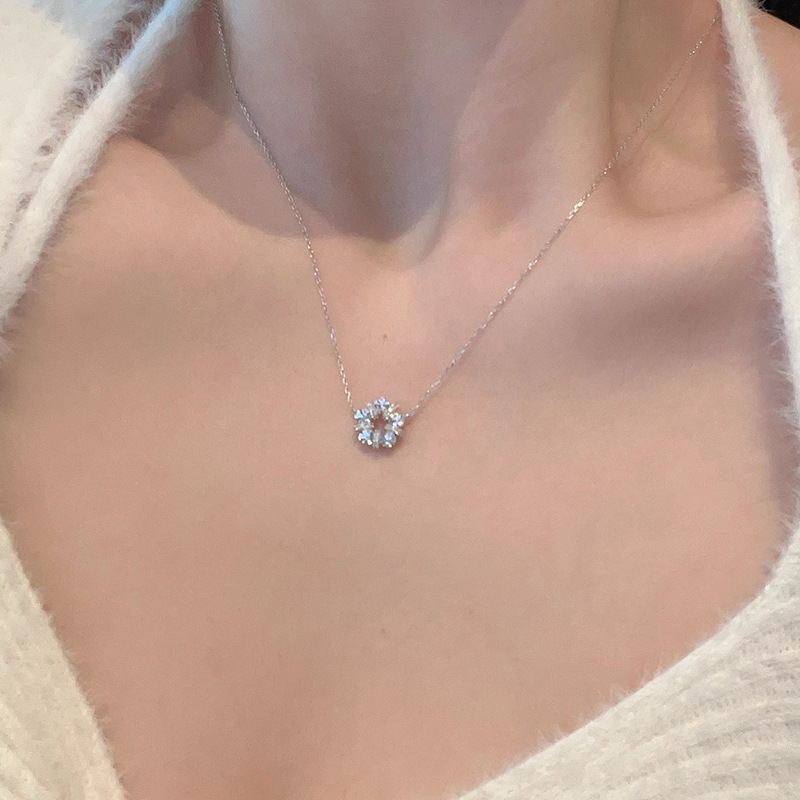 925 prata esterlina requintado - Crystal Choker Necklace avaliação e preço