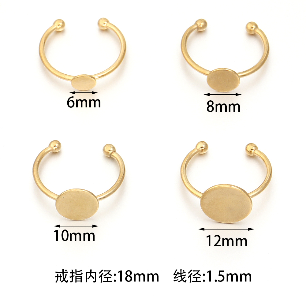 5pcs / lote aço inoxidável ban - Gold Plated Ring avaliação e preço