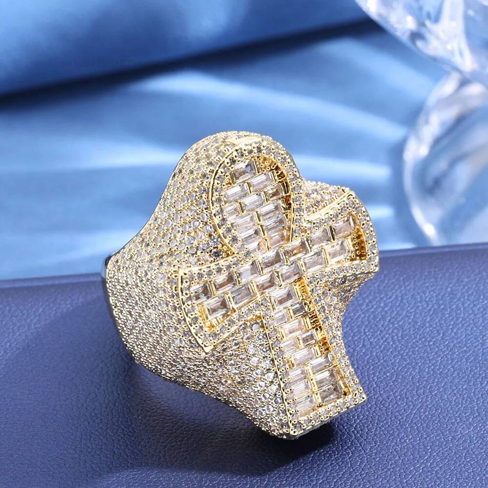Anel Masculino de Cruz em Ouro - Vvs Jewelry Watches avaliação e preço