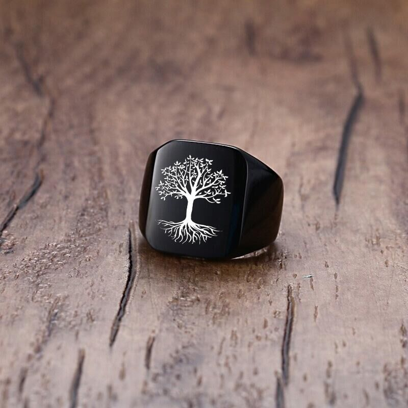 Vnox rock punk árvore da vida  - Mens Signet Ring avaliação e preço