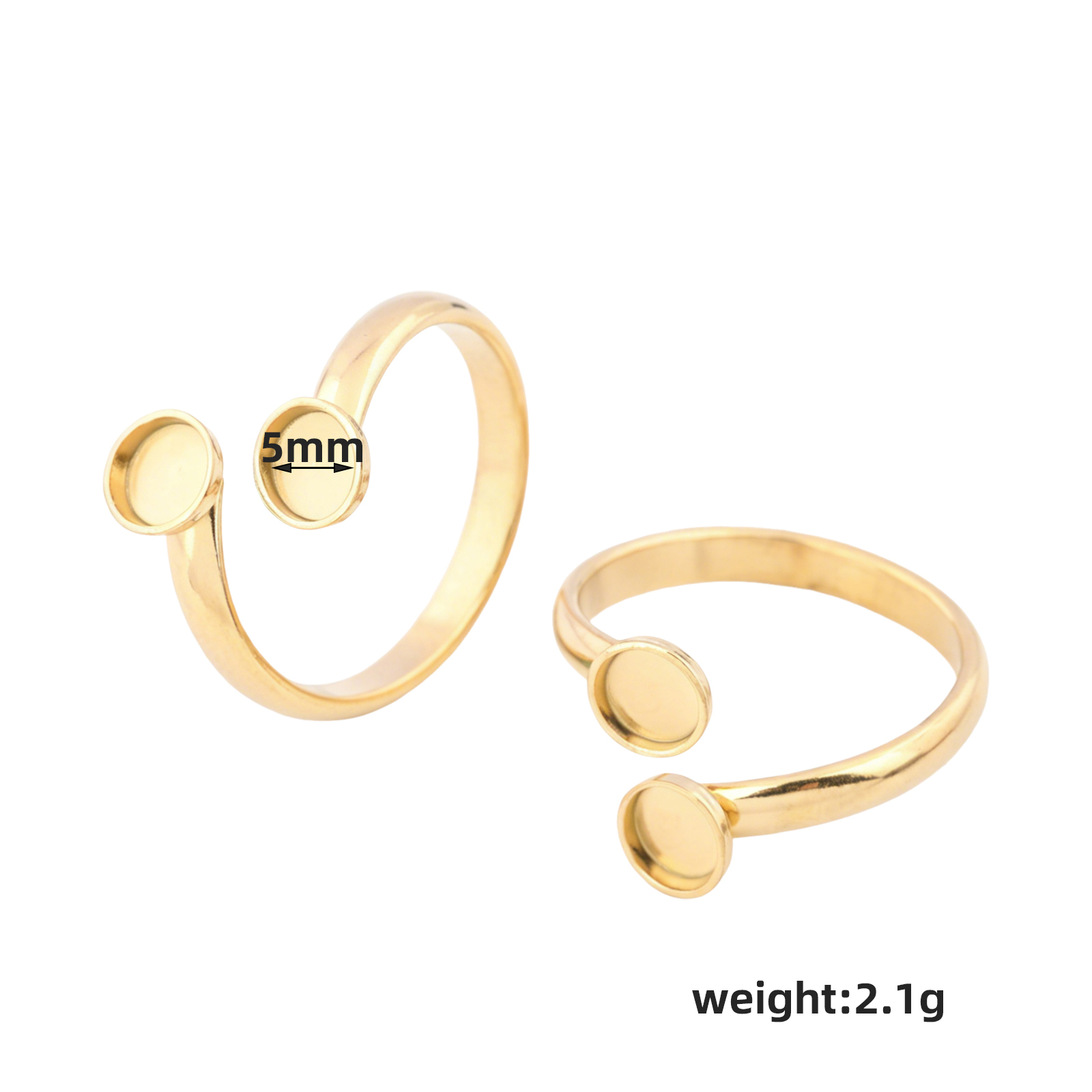 10 peças de anéis ajustáveis d - Gold Plated Ring avaliação e preço