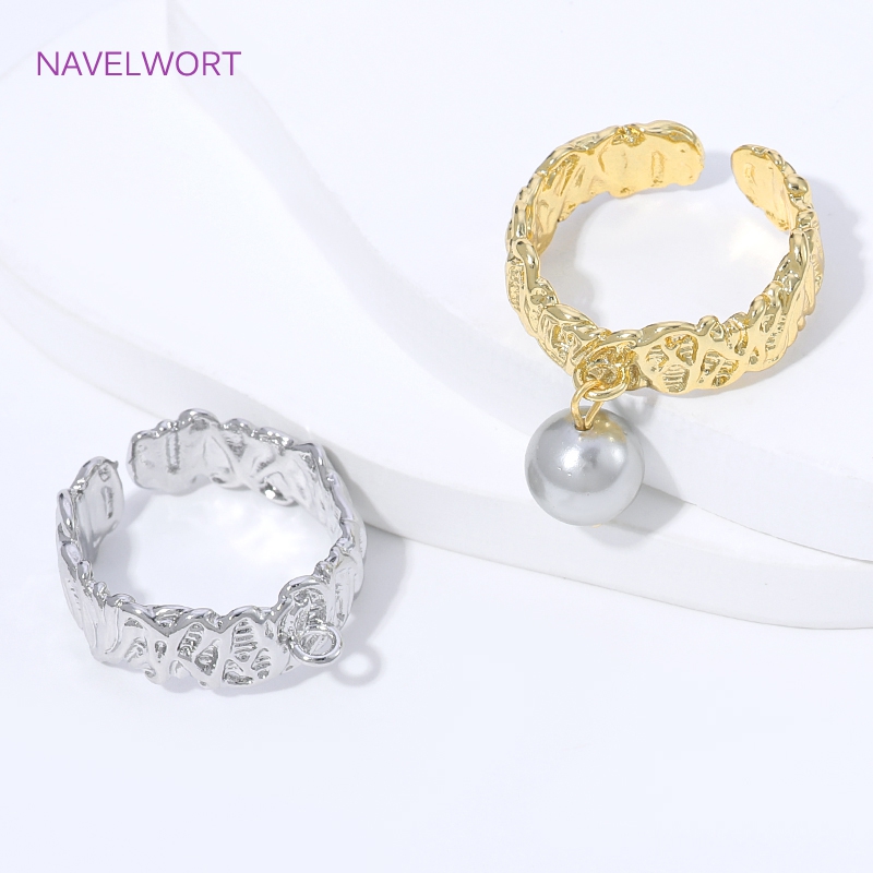 Anéis abertos com listras em l - Gold Plated Ring avaliação e preço