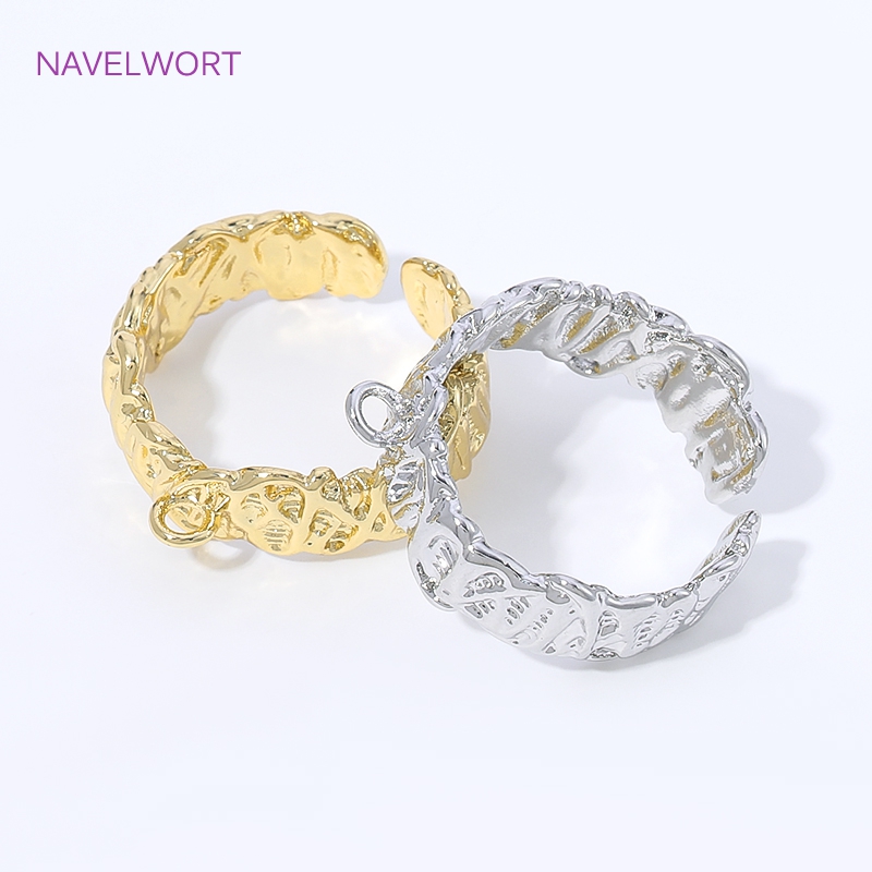 Anéis abertos com listras em l - Gold Plated Ring avaliação e preço