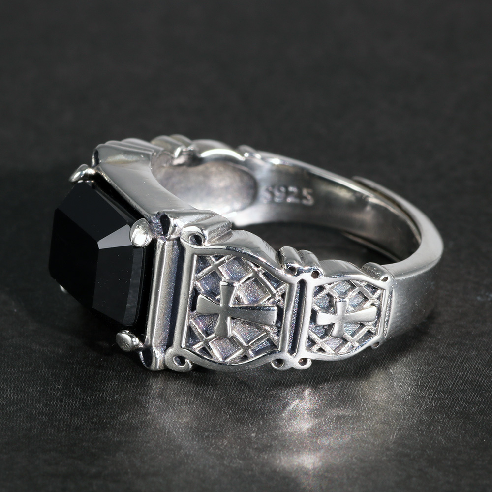 Vintage punk prata 925 jóias s - Mens Signet Ring avaliação e preço